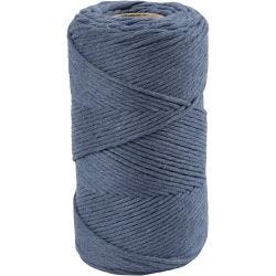 Macramé-Kordel, L 198 M, D 2 mm, Blau, 330 g/ 1 Rolle
