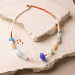 Mini Kreativ Set Schmuck, Markante Halskette, Sort. Farben, 1 Pck