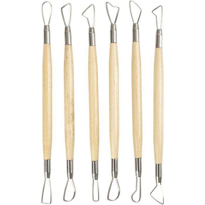 Ton-Schlingen, scharfe Kanten, L 20 cm, 6 Stk/ 1 Pck