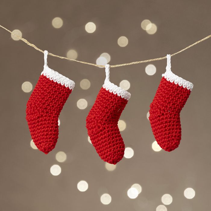Gehäkelter Mini-Weihnachtsstrumpf