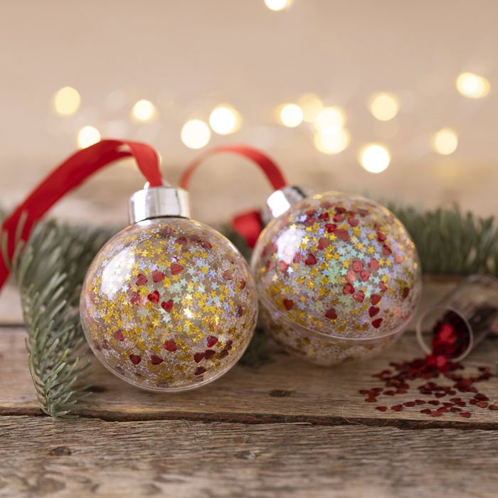 Weihnachtskugeln mit Pailletten