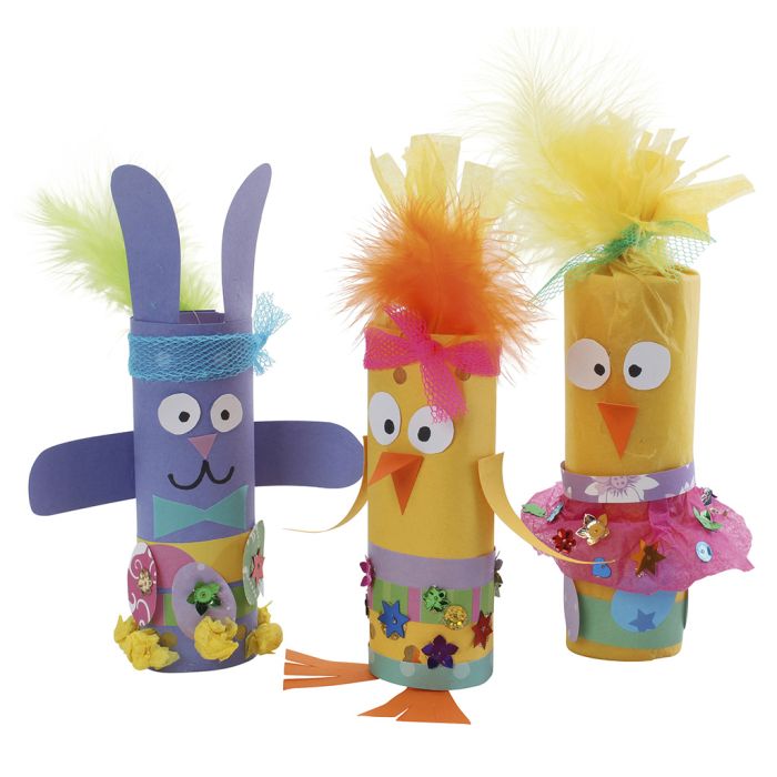 Osterfiguren aus Pappe
