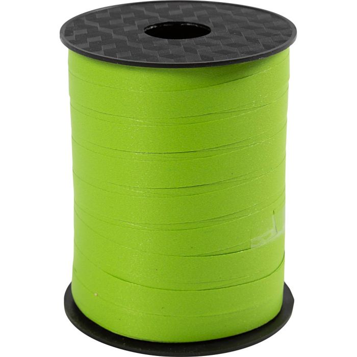 Geschenkband, B 10 mm, Matt, Lime, 250 m/ 1 Rolle