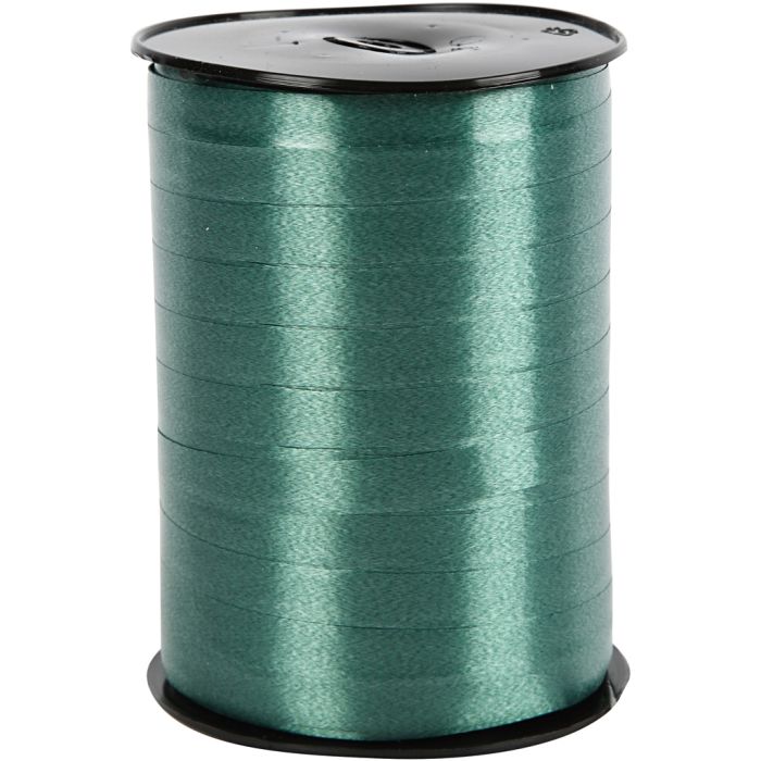 Kräuselband, B 10 mm, Glänzend, Grün, 250 m/ 1 Rolle