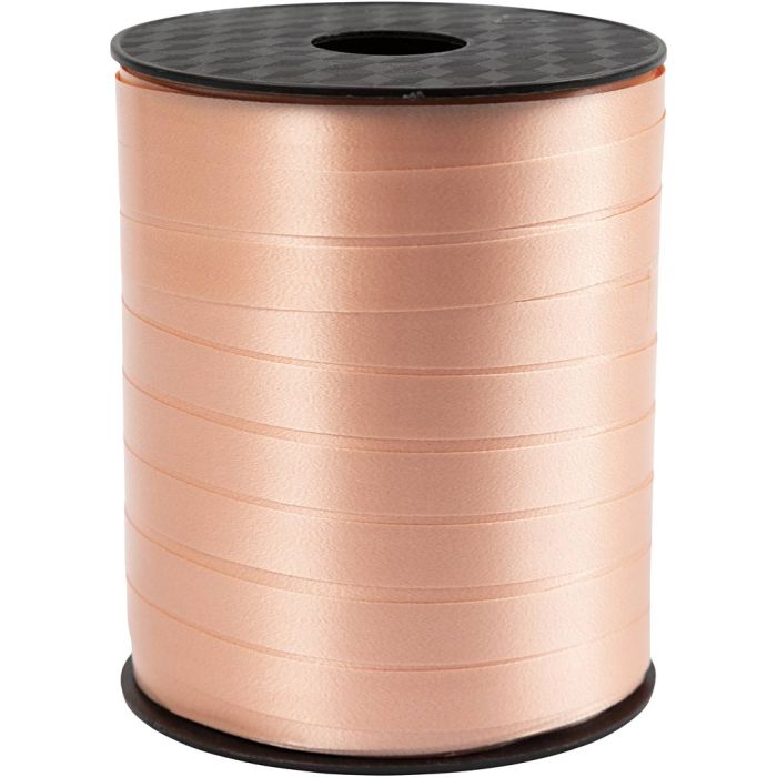 Kräuselband, B 10 mm, Glänzend, Hellrosa, 250 m/ 1 Rolle