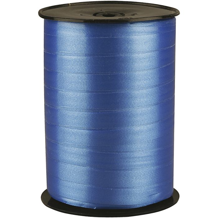 Kräuselband, B 10 mm, Glänzend, Blau, 250 m/ 1 Rolle