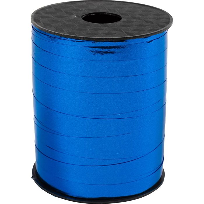 Kräuselband, B 10 mm, Glänzend,Metallic, Blau, 250 m/ 1 Rolle