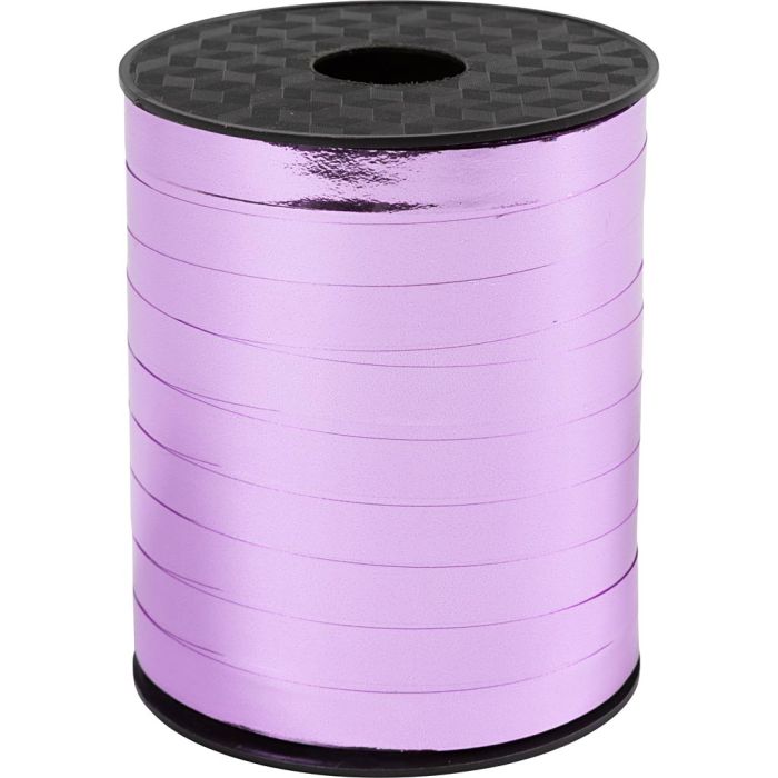 Kräuselband, B 10 mm, Glänzend,Metallic, Pink, 250 m/ 1 Rolle