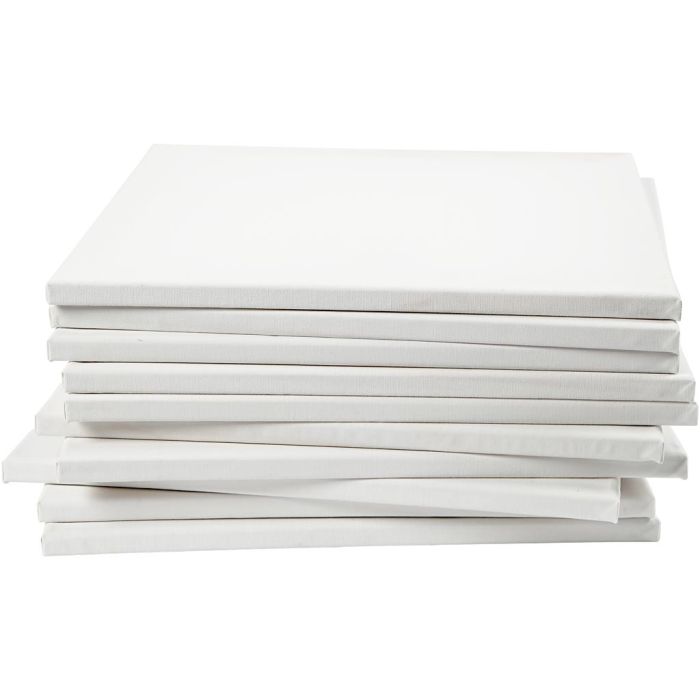 Leinwand, T 1,6 cm, Größe 40x40 cm, Weiß, 1 Stk/ 1 Pck