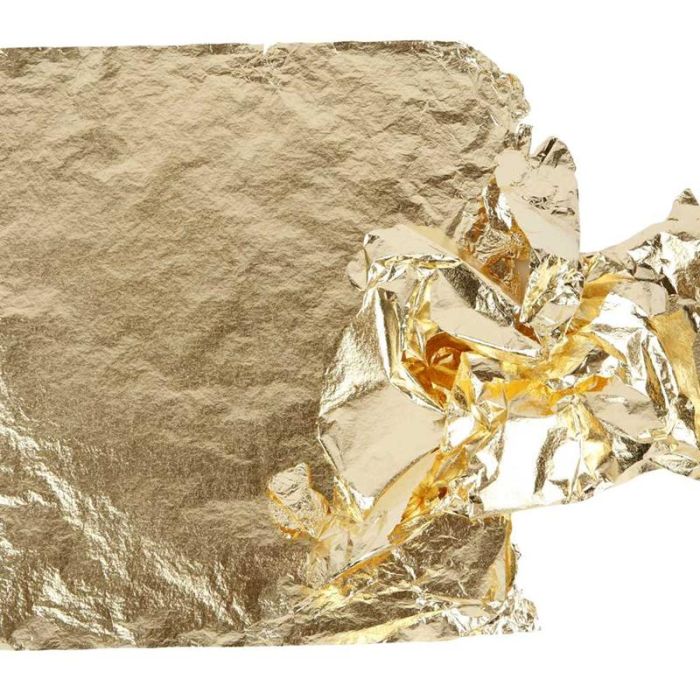 Blattmetall, Blatt 16x16 cm, Gold, 0,625 m2, 25 Bl./ 1 Pck