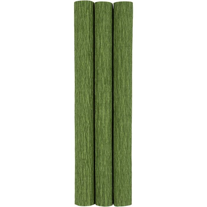 Krepppapier, Blatt 25x60 cm, Kreppanteil: 180%, 105 g, Lindgrün, 3 Bl./ 1 Pck