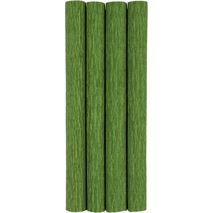 Krepppapier, Blatt 25x60 cm, Kreppanteil: 180%, 105 g, Lindgrün, 4 Bl./ 1 Pck