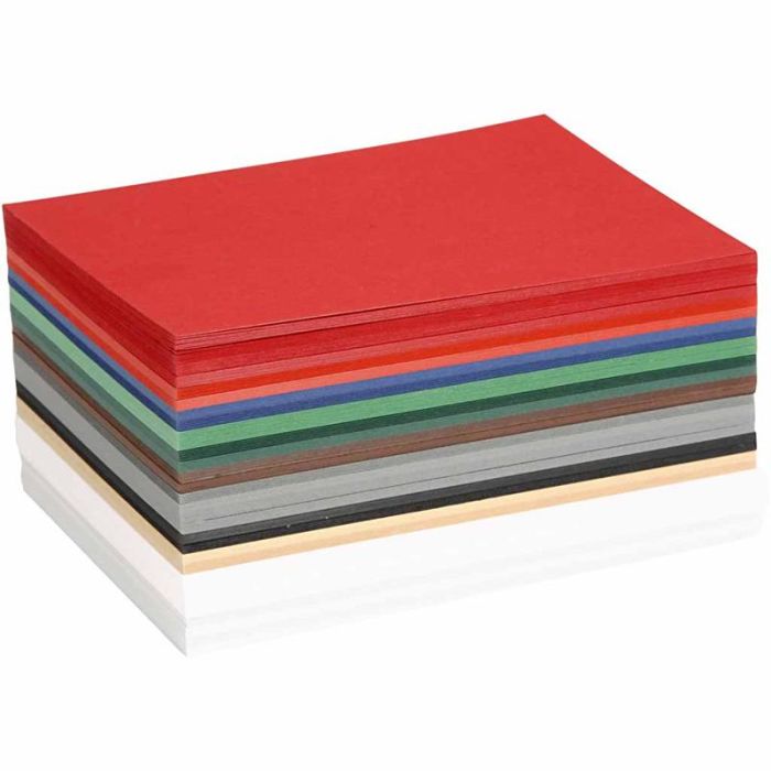 Weihnachtskarton, A6, Blatt 105x148 mm, 180 g, Sortierte Farben, 300 Bl. sort./ 1 Pck