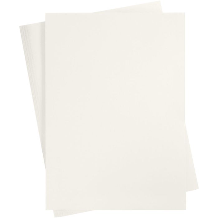 Bastelkarton, A2, Blatt 420x594 mm, 180 g, Naturweiß, 10 Bl./ 1 Pck
