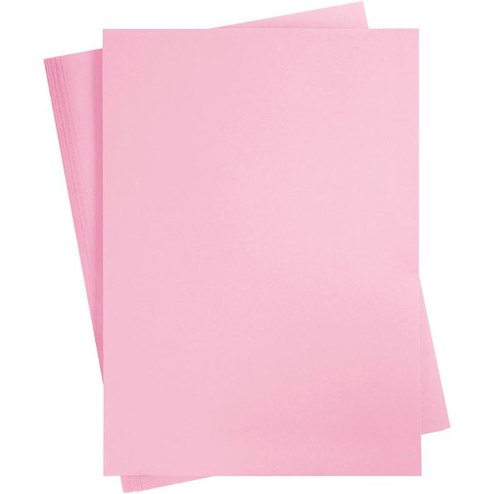 Bastelkarton, A2, Blatt 420x594 mm, 180 g, Hellpink, 10 Bl./ 1 Pck