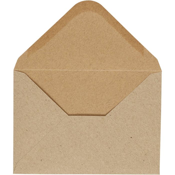 Umschläge, Umschlaggröße 11,5x16 cm, 110 g, Natur, 10 Stk/ 1 Pck