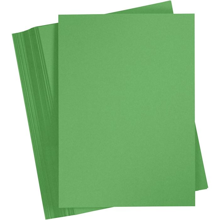 Bastelkarton, A4, Blatt 210x297 mm, 180 g, Grasgrün, 100 Bl./ 1 Pck