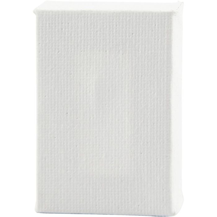 Mini-Leinwand, Größe 6x4x1 cm, Weiß, 2 Stk/ 1 Pck