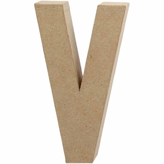 Buchstabe, V, H 20,5 cm, B 11,5 cm, Dicke 2,5 cm, 1 Stk