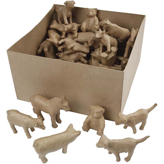 Kleine Tierfiguren, H 8-12 cm, 60 Stk/ 1 Pck