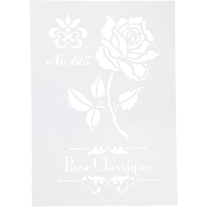 Schablone, Rose, A4, Blatt 210x297 mm, 1 Stk