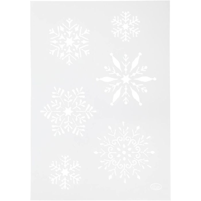 Schablone, A4, Blatt 210x297 mm, Schneeflocke, 1 Stk