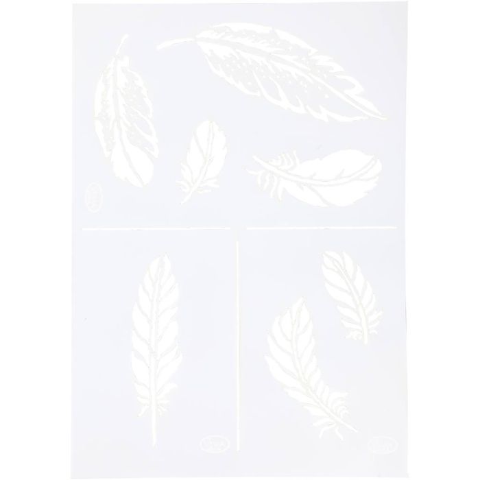 Schablone, Federn, A4, Blatt 210x297 mm, 1 Stk