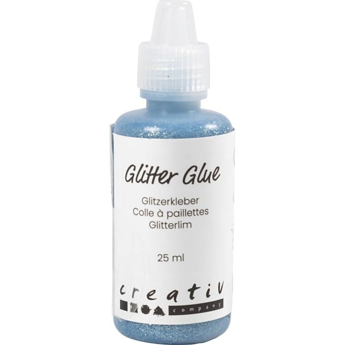 Glitzerkleber, Hellblau, 25 ml/ 1 Fl.