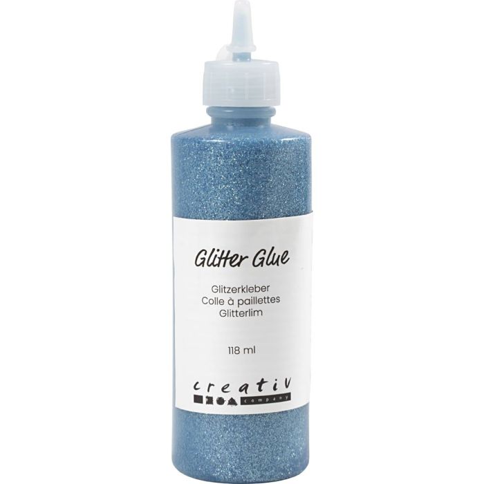 Glitzerkleber, Hellblau, 118 ml/ 1 Fl.