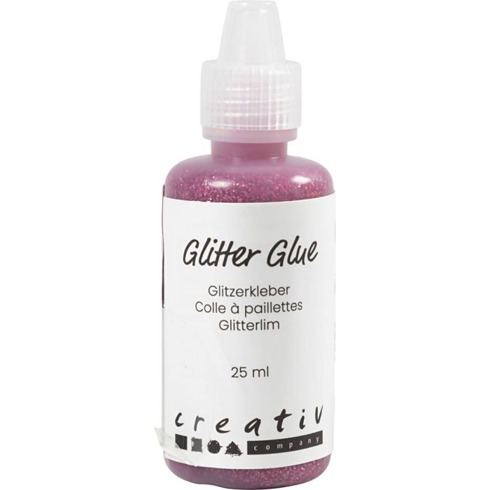 Glitzerkleber, Rosa, 25 ml/ 1 Fl.