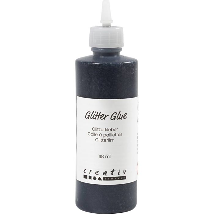 Glitzerkleber, Schwarz, 118 ml/ 1 Fl.