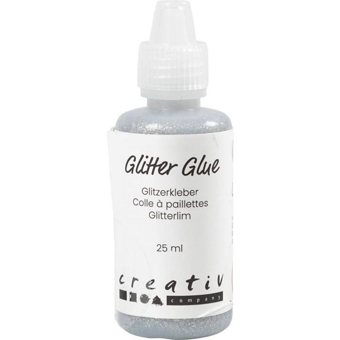 Glitzerkleber, Silber, 25 ml/ 1 Fl.