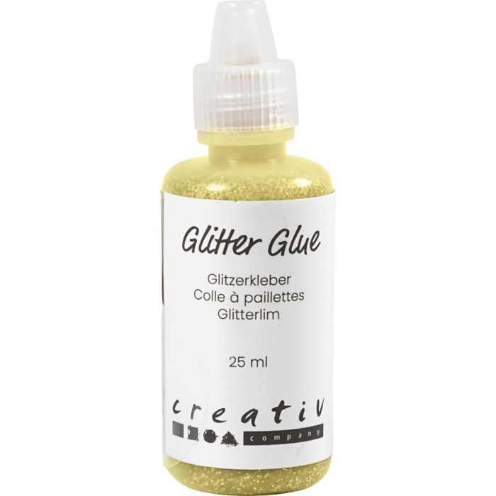 Glitzerkleber, irisierend grüngelb, 25 ml/ 1 Fl.