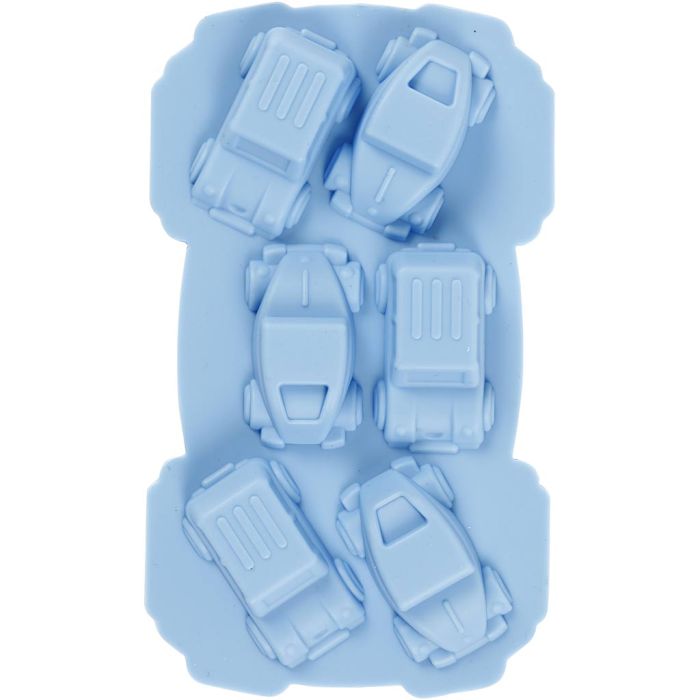 Silikonform, Autos, H 2,5 cm, L 3 cm, B 4,5 cm, 12,5 ml, 1 Stk