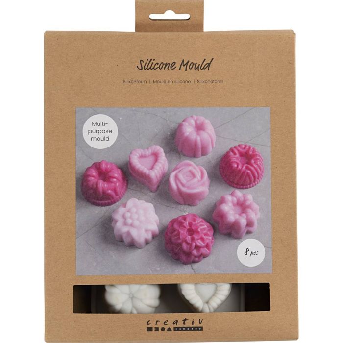 Silikonform, Kleine Kuchen, H 2,5 cm, L 4 cm, B 4,5 cm, 25 ml, 1 Stk