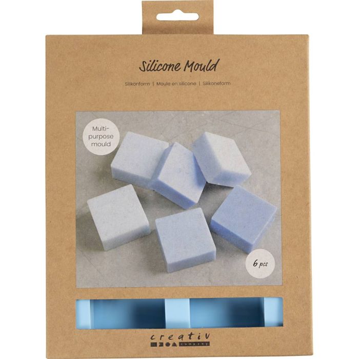 Silikonform, H 2,5 cm, L 5 cm, B 5 cm, 60 ml, 1 Stk