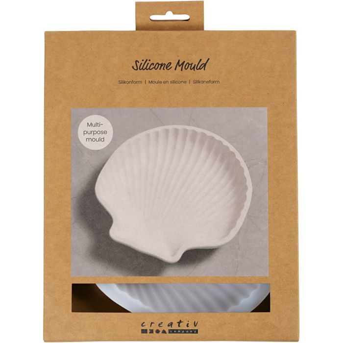 Silikonform, Muschelschale, H 2,5 cm, L 14,5 cm, B 14 cm, 1 Stk