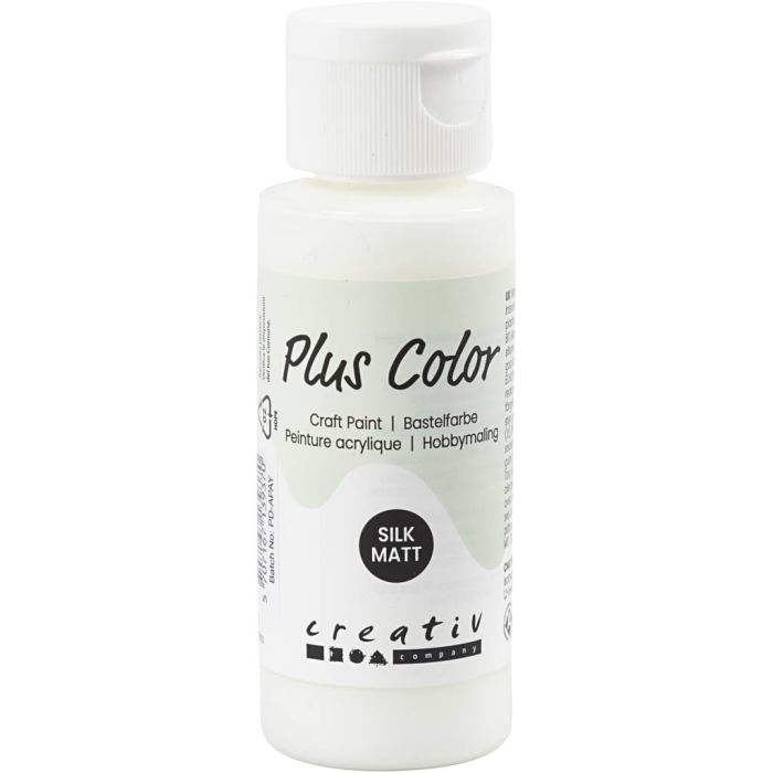 Plus Color Bastelfarbe, Naturweiß, 60 ml/ 1 Fl.