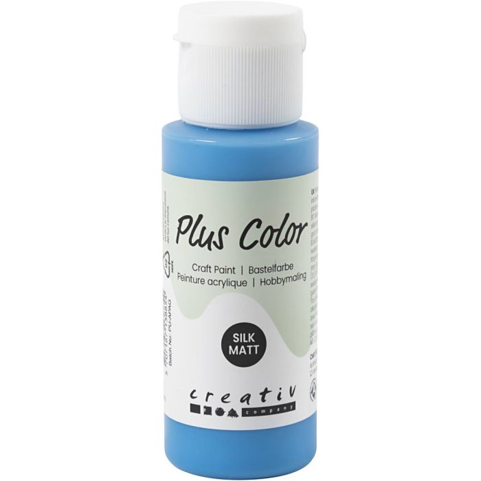 Plus Color Bastelfarbe, Primärblau, 60 ml/ 1 Fl.