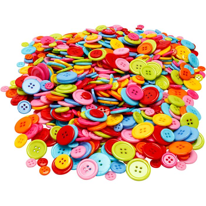 Knopf-Mix, D 10+15+20+22 mm, 500 g/ 1 Pck