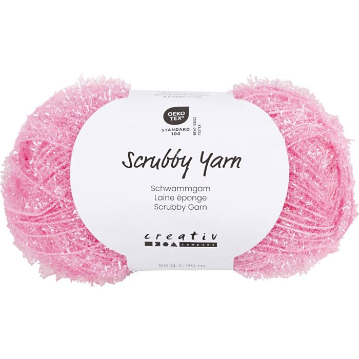 Schwammgarn, L 90 m, Rosa, 50 g/ 1 Knäuel