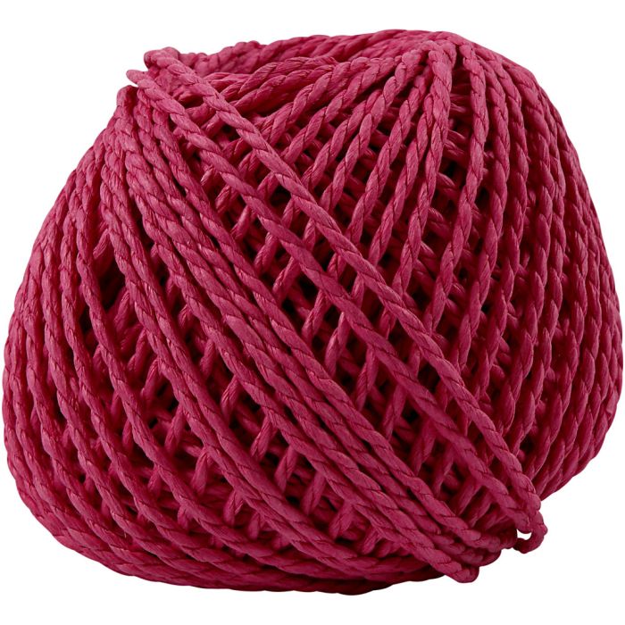 Papiergarn, Dicke 2,5-3 mm, Pink, 150 g, 40 m/ 1 Knäuel