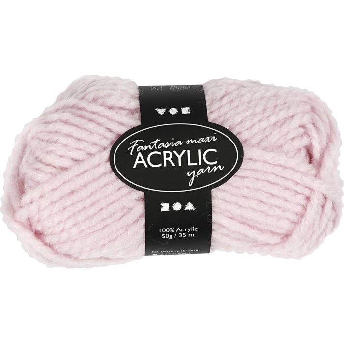 Fantasia Polyacryl-Wolle, L 35 m, Nadel 9-10, Rosa, 50 g/ 1 Knäuel