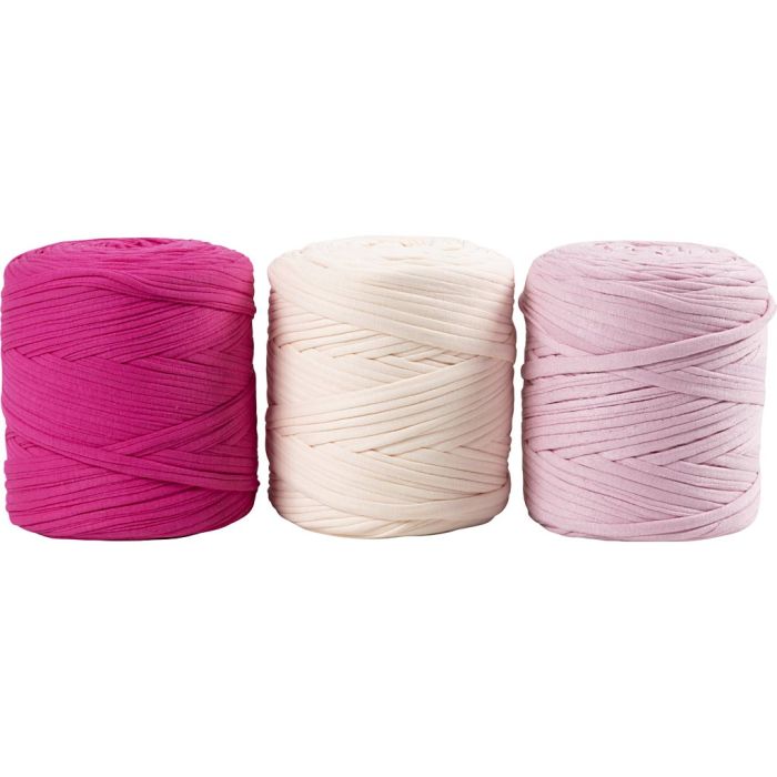 Spaghetti-Garn, Nadel 10-12,Farbe kann variieren , Rosanuancen, 2250 g, 3x750 g/ 1 Pck
