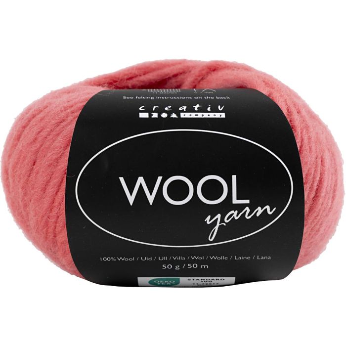 Wollgarn, L 63 m, Nadel 6-7, Rosa, 50 g/ 1 Knäuel