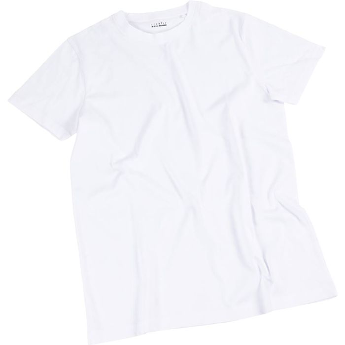 T-Shirt, B 55 cm, Größe large, Rundhalsausschnitt, 145 g, Weiß, 1 Stk