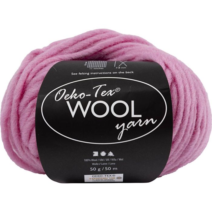 Wolle, L 50 m, Nadel 8-9, Hellpink, 50 g/ 1 Knäuel