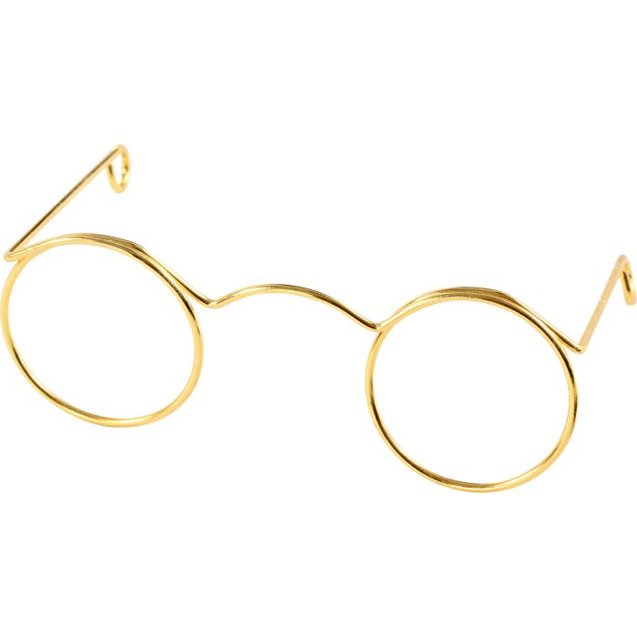 Brillen, B 60 mm, Lochgröße 21 mm, Gold, 10 Stk/ 1 Pck