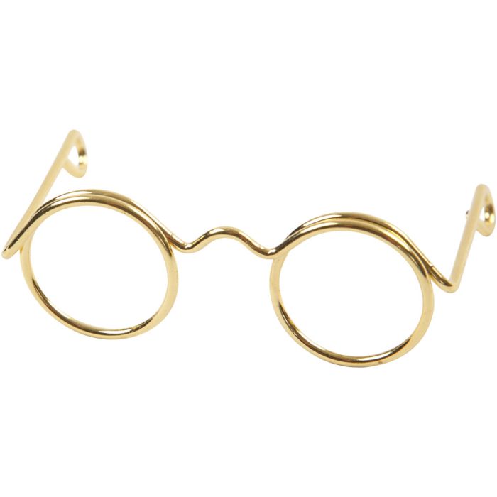 Brillen, B 35 mm, Lochgröße 13 mm, Gold, 10 Stk/ 1 Pck