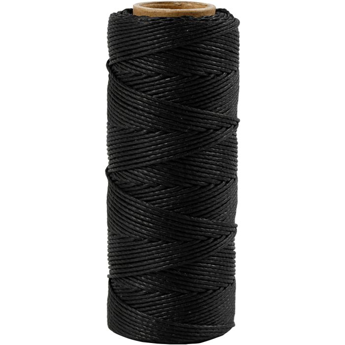 Bambusschnur, Dicke 1 mm, Schwarz, 65 m/ 1 Rolle